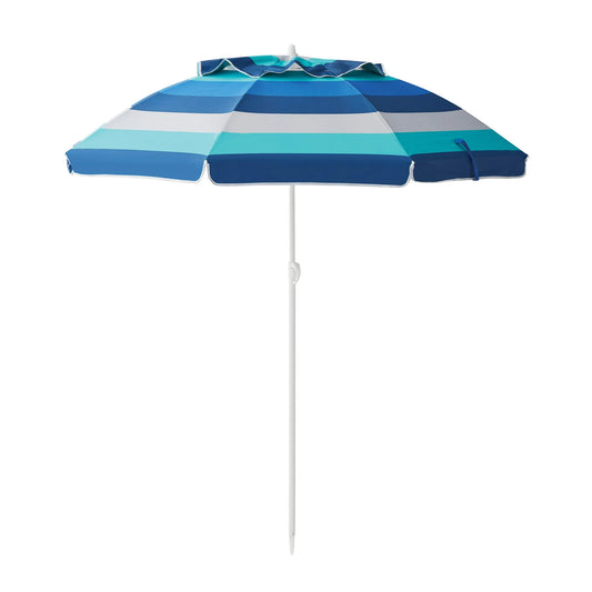 Sombrilla de Playa para clavar en la arena de 1.82m, colores marinos.