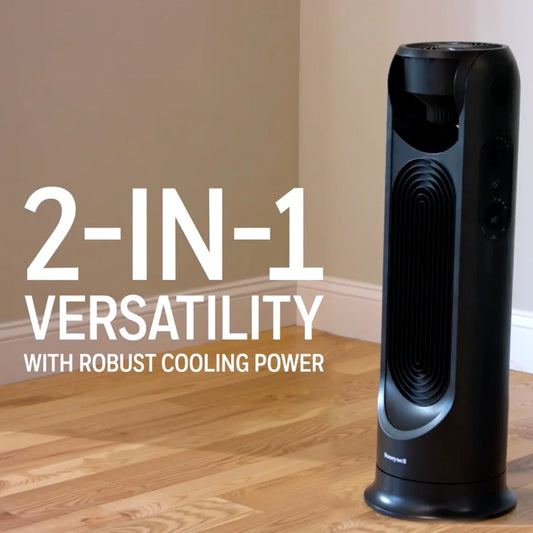Ventilador de torre 2 en 1 de 81.2cms, oscilante, con controles independientes. Honeywell Turbo Force 2 in 1