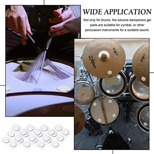 Sordinas de gel para baterias y tambores, para control de tono, reutilizable y lavable. 6 unidades