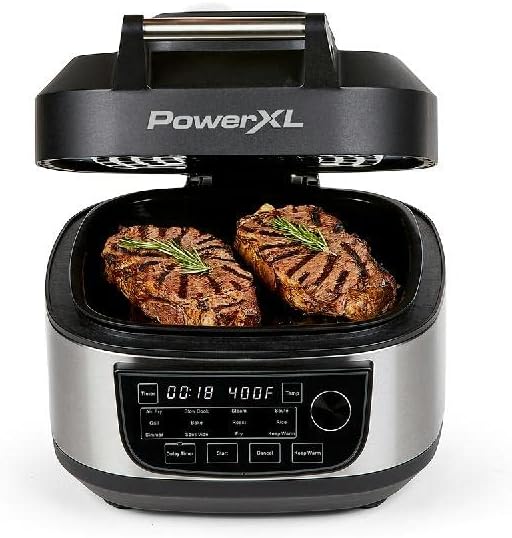 Freidora de aire/Parrilla Multifuncional 12 en 1 de 5.7L. PowerXL Grill Combo Plus