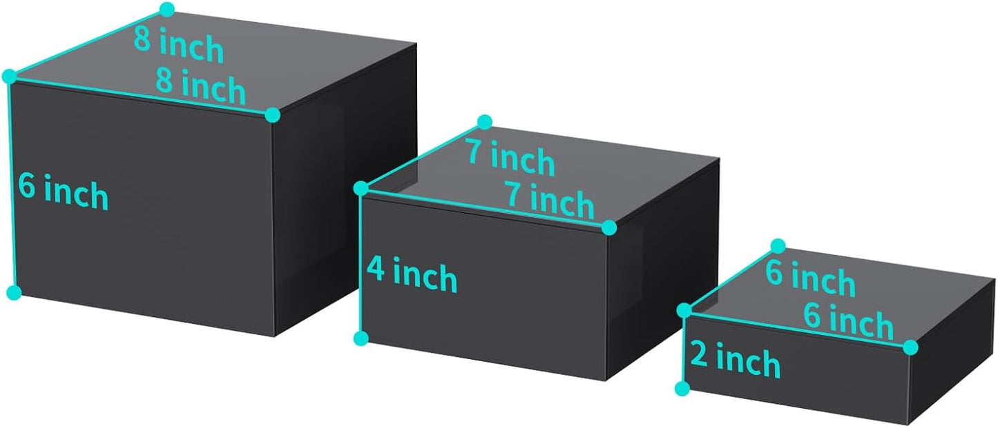 Expositores/Elevadores Acrílicos HIIMIEI – Multiusos para Postres o Coleccionables