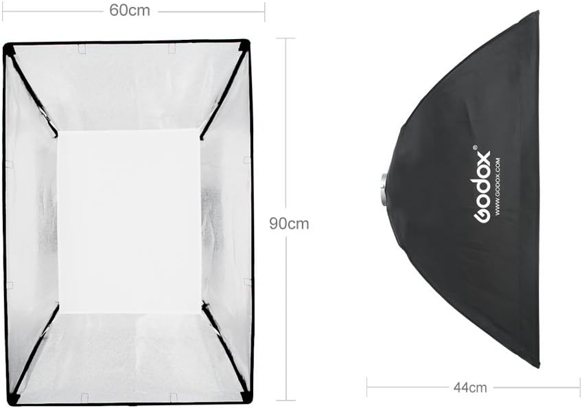 Caja de luz/Softbox rectangular 60 × 90 cm con rejilla Honeycomb y montura Bowens – Godox