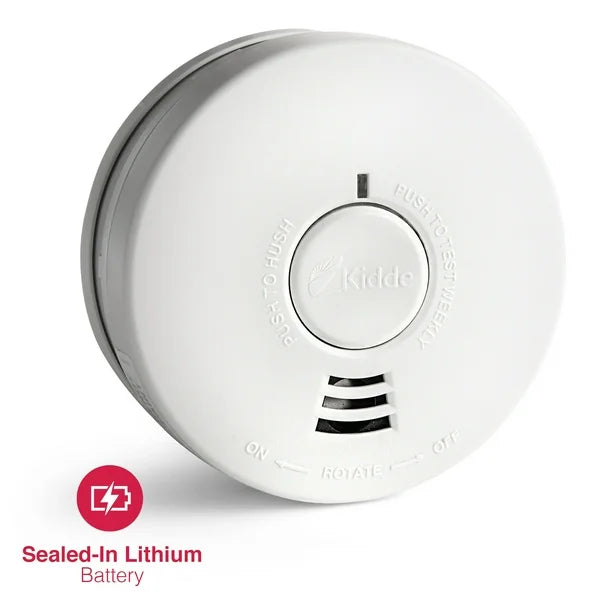 Alarma de humo y alarma de monóxido de carbono con batería de 10 años. Kidde