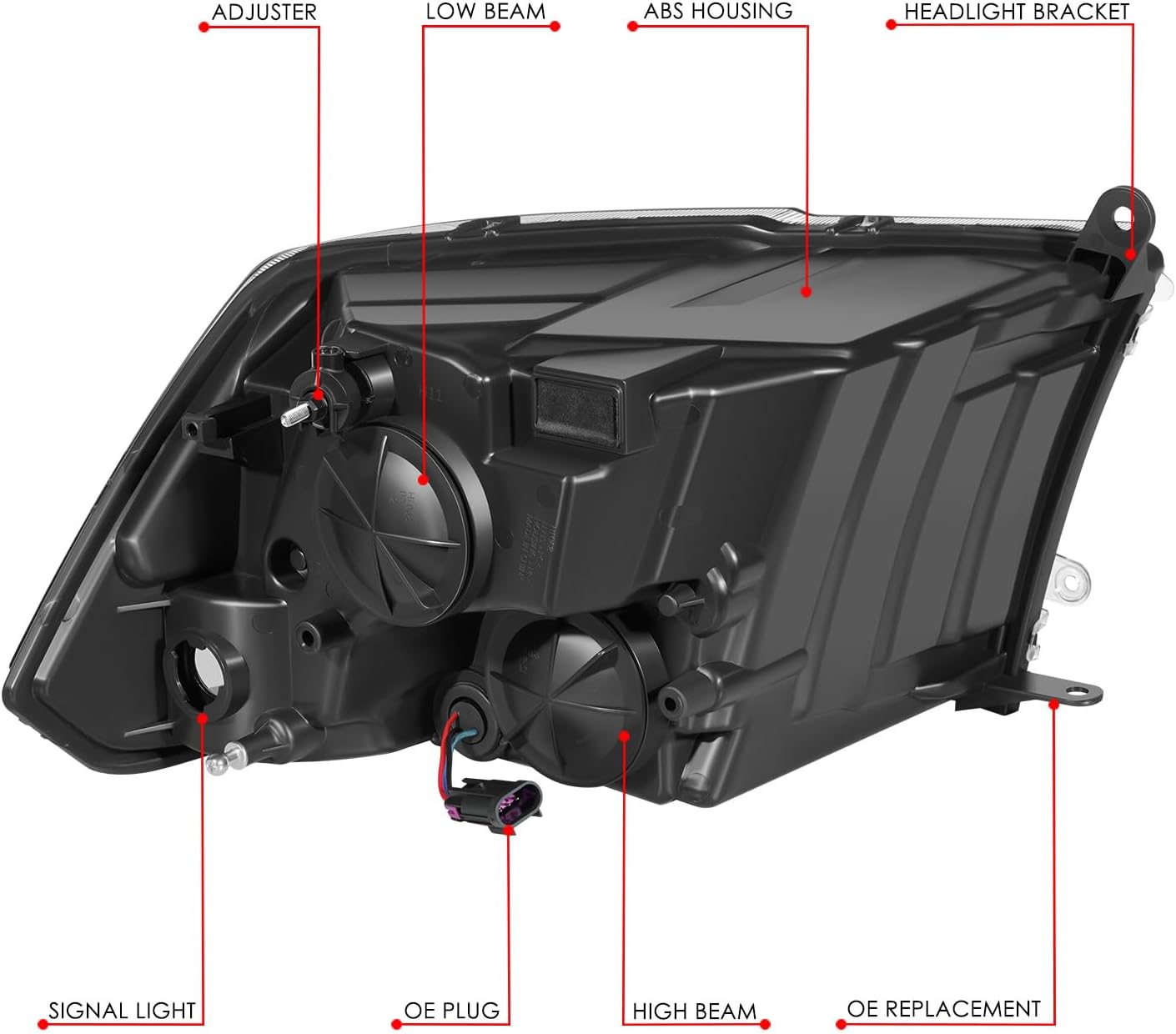 Focos delanteros compatibles con Dodge RAM (revisar modelos en la descripción, cromado/transparente