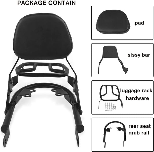 Rack porta equipaje con respaldo para Triumph Bonneville 2017-22 – Estilo y Comodidad Extra