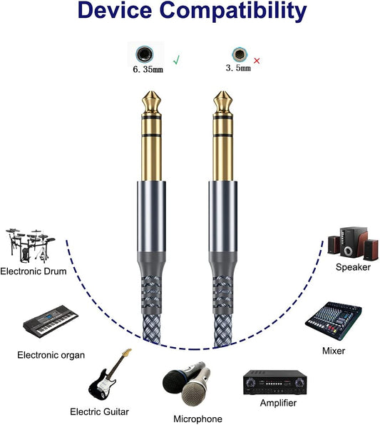 Cables TRS de 4.5m, cable estereo, balanceado, con conectores chapados en oro