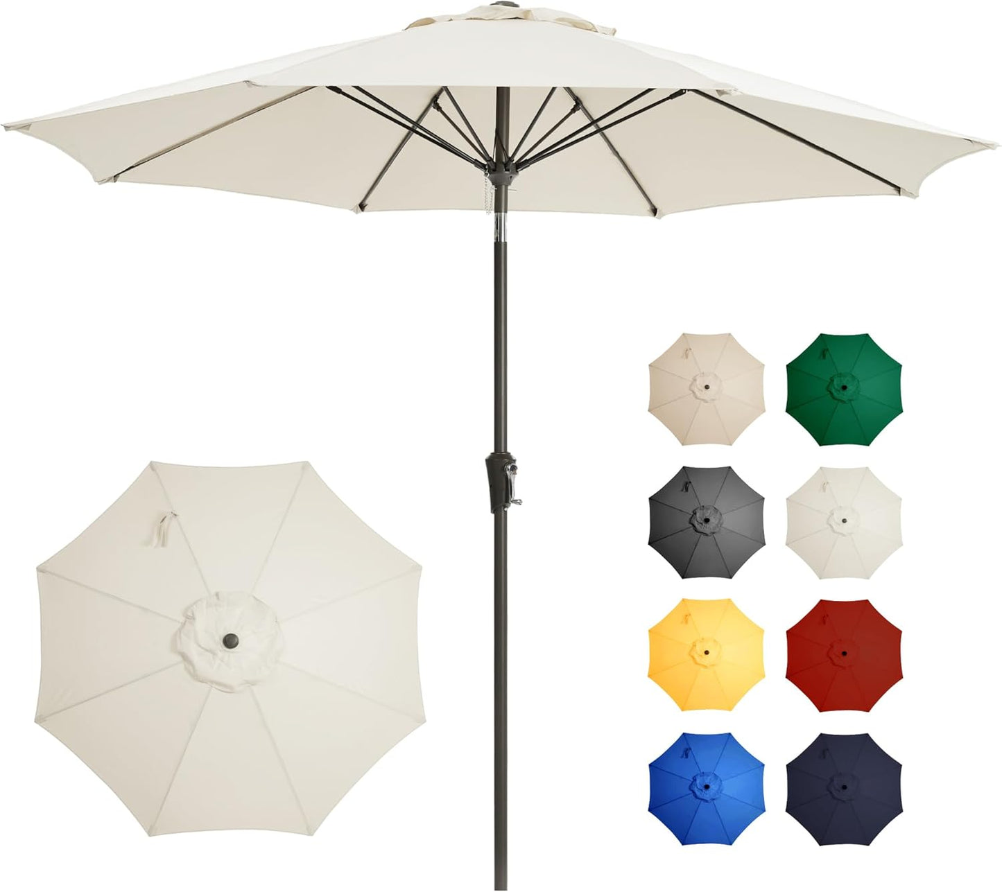 Sombrilla de 2.7 metros para Patio – Estructura Resistente y Protección UV