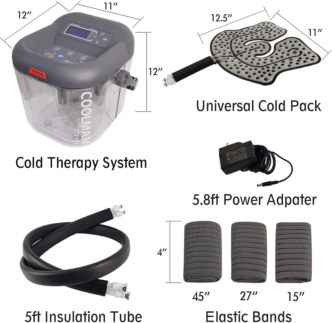 Máquina de terapia de frío (crioterapia) con almohadilla universal para diferentes parted del cuerpo. COOLMAN