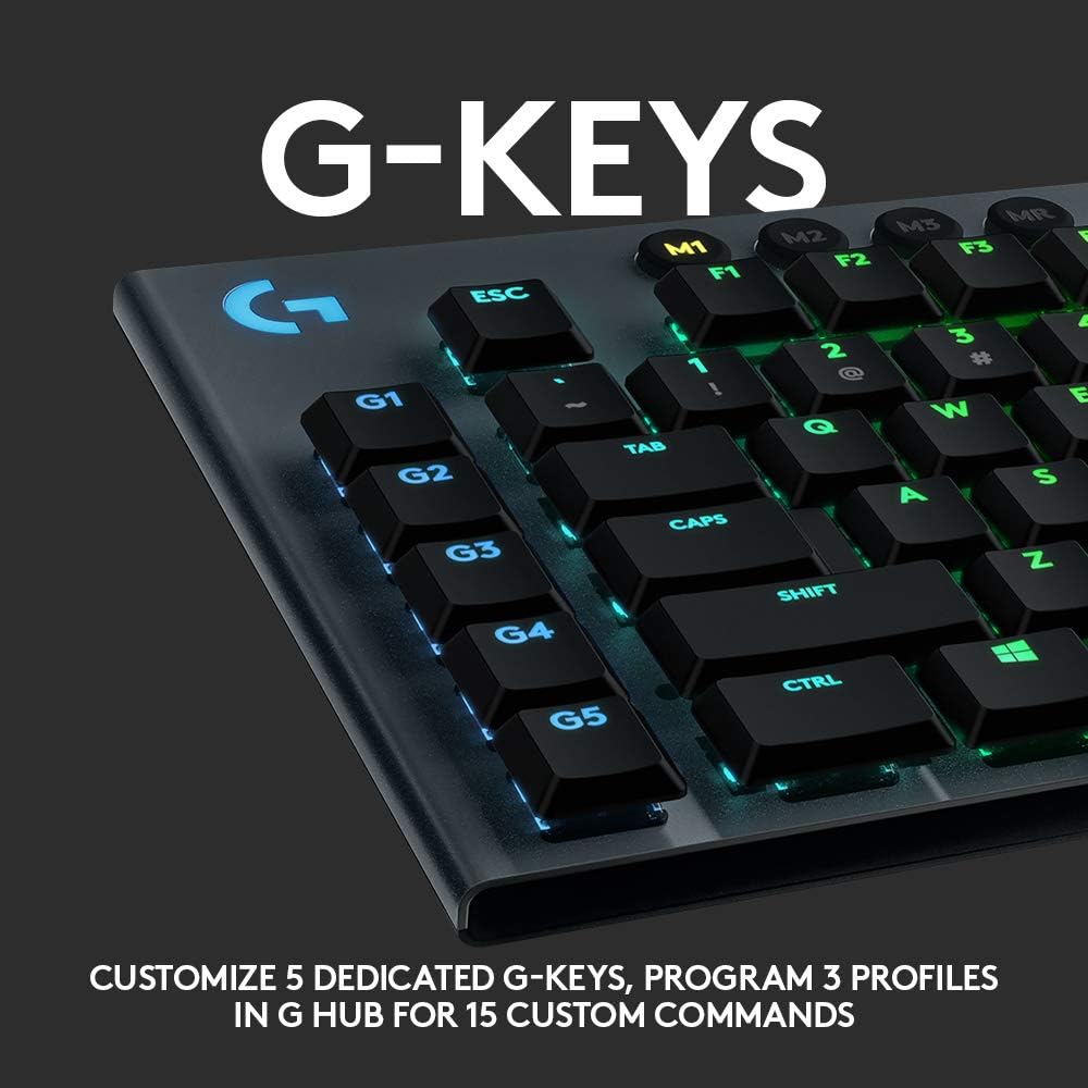 Teclado mecánico inalámbrico RGB. Logitech G915 LIGHTSPEED