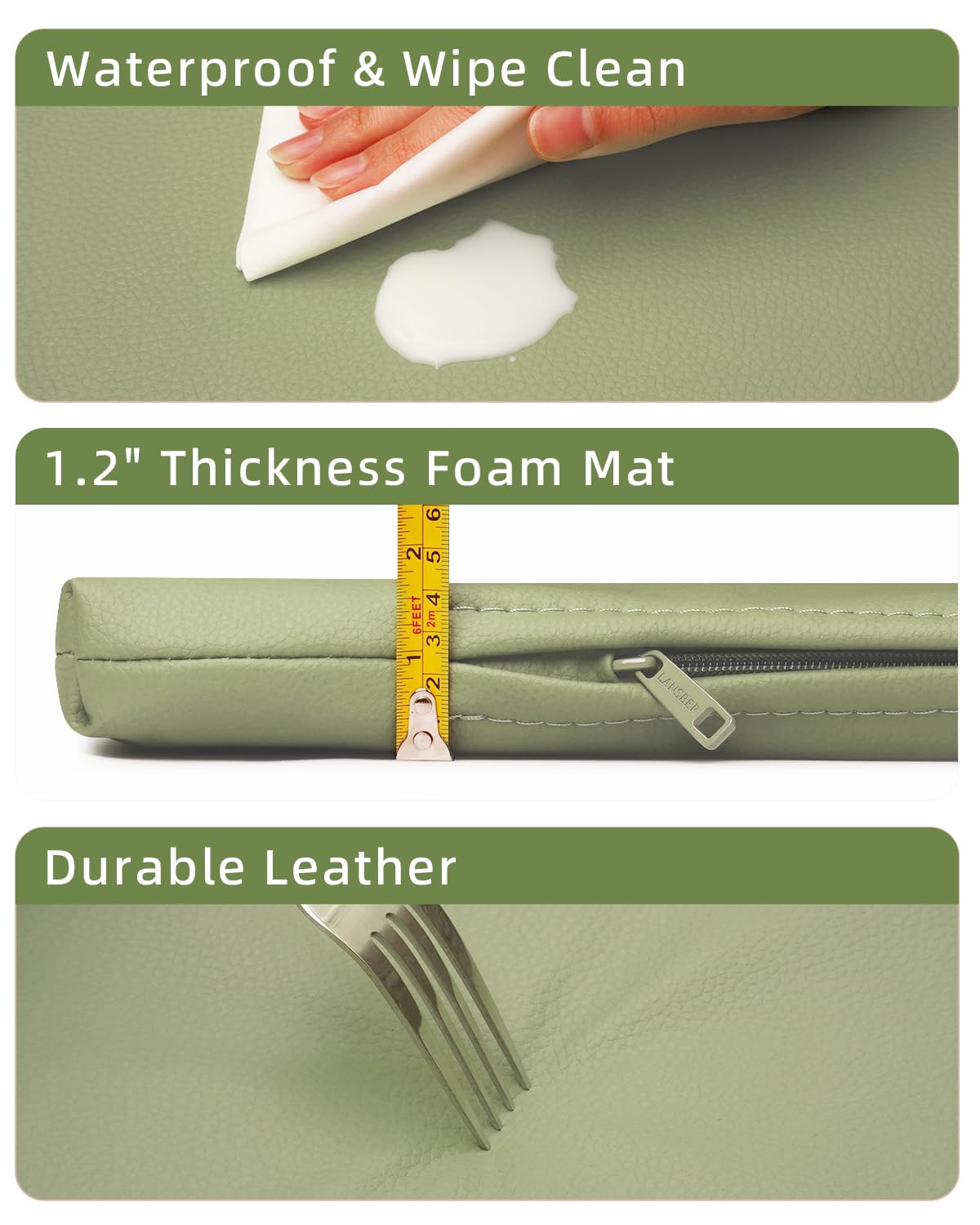 Tapete acolchado Lansber impermeable y lavable – Bebés y gateo