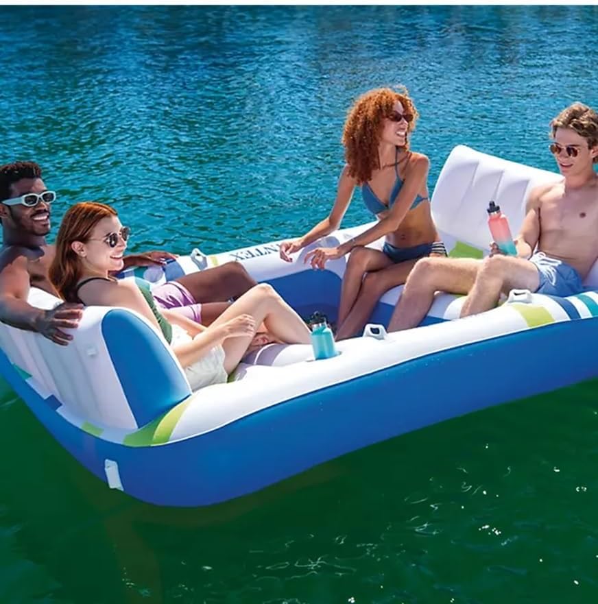 Inflable/Isla flotante para 4 personas para piscina, mar ó lago, con toldo. Intex