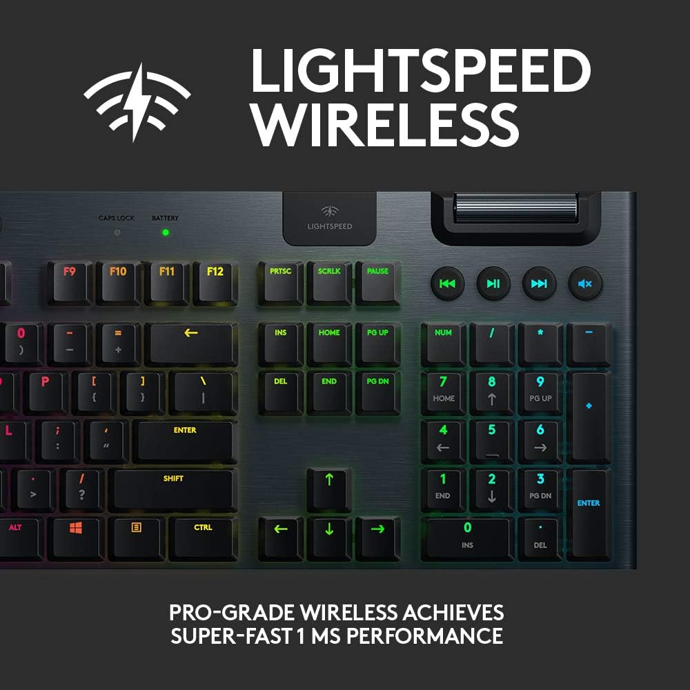 Teclado mecánico inalámbrico RGB. Logitech G915 LIGHTSPEED
