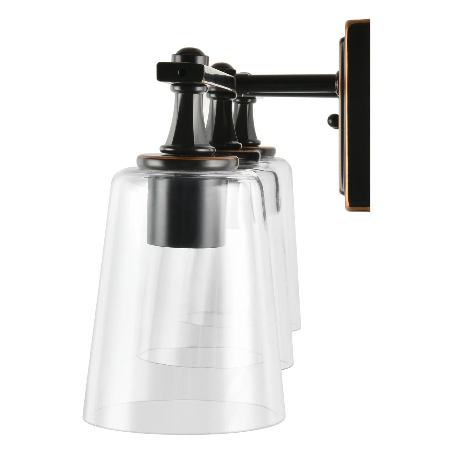 Lámpara para baño, sala o comedor de 3 bombillos estilo retro, acabado en bronce envejecido. Better Homes & Gardens