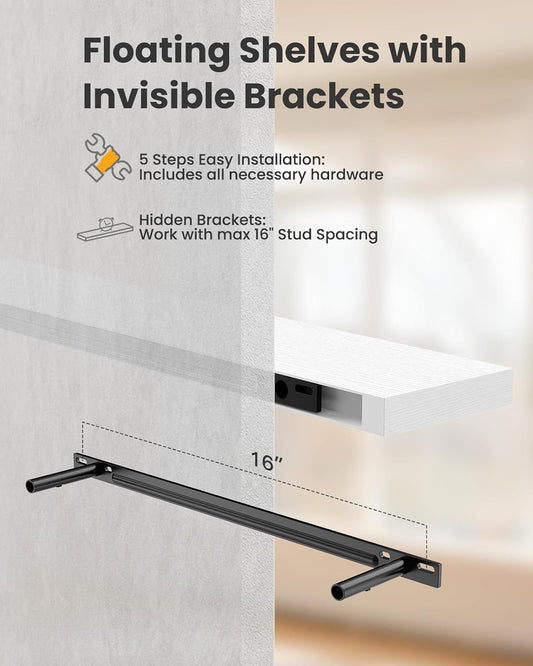 Estantes Flotantes AMADA – Set de 3 Blanco