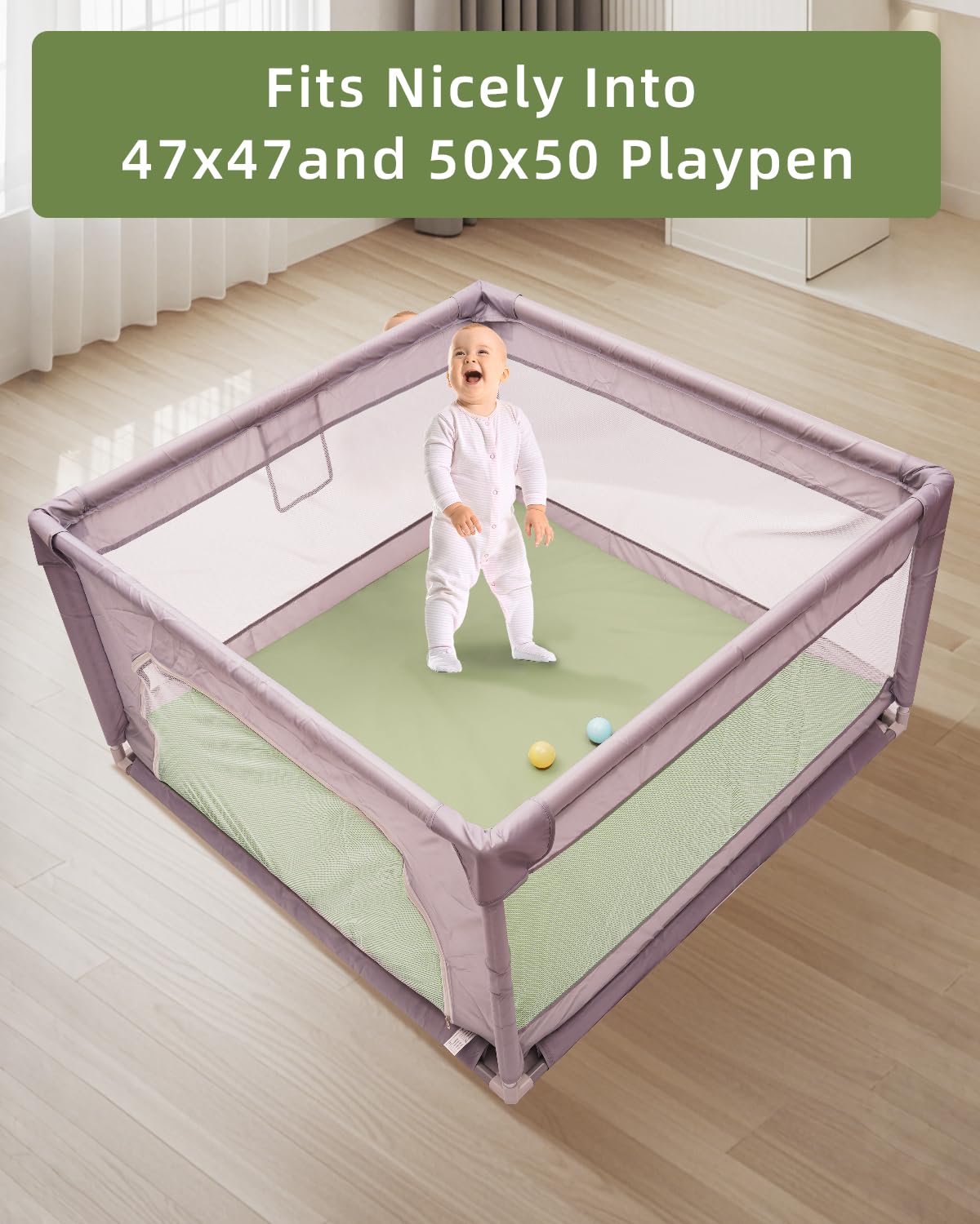 Tapete acolchado Lansber impermeable y lavable – Bebés y gateo