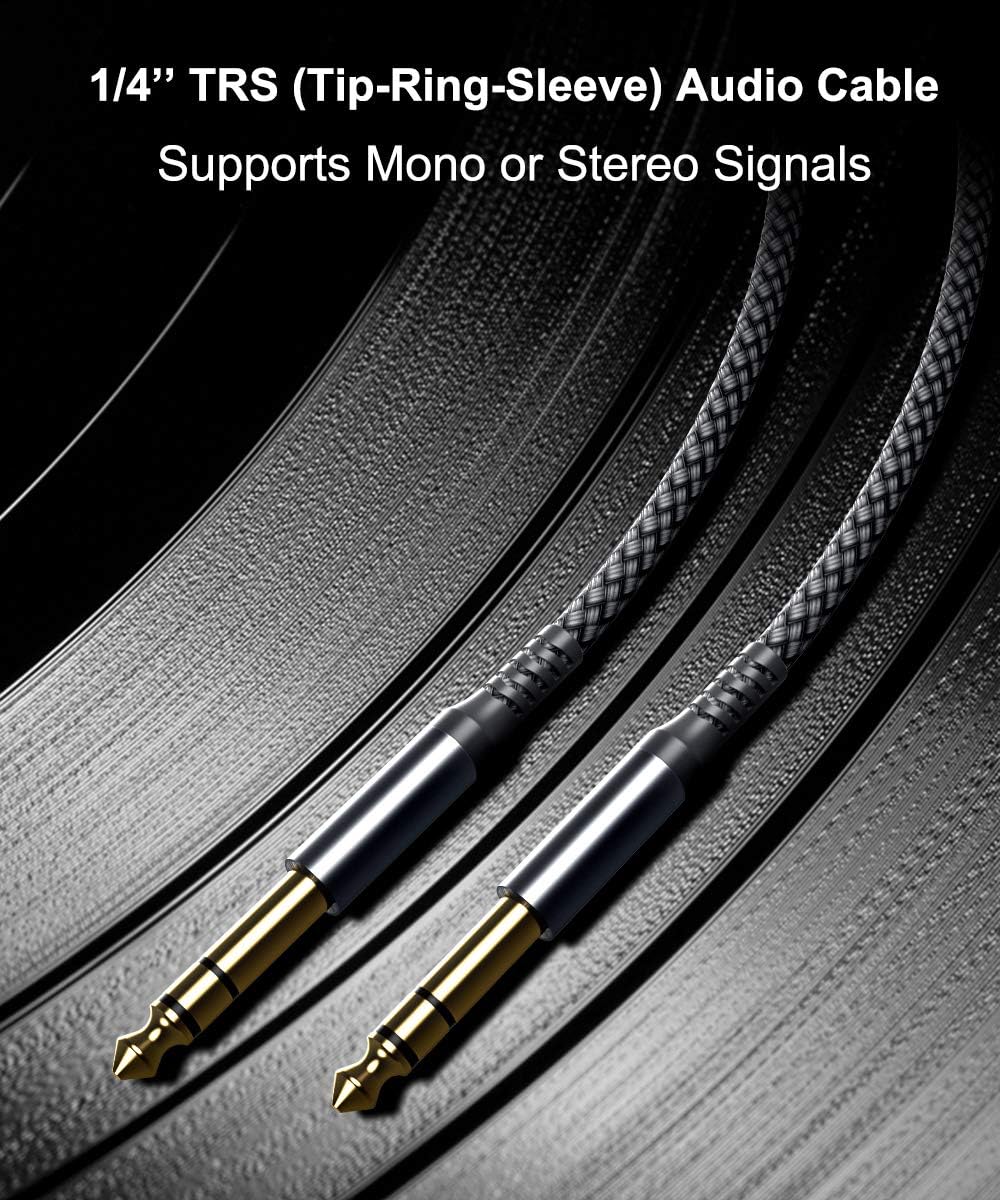 Cables TRS de 4.5m, cable estereo, balanceado, con conectores chapados en oro