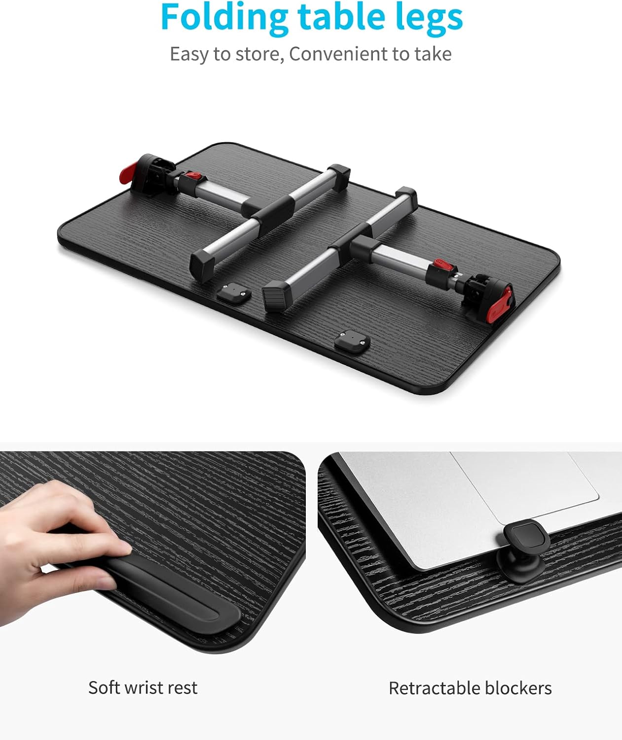 Mesa portátil ajustable 60 × 33 cm con inclinación y altura regulable – Saiji