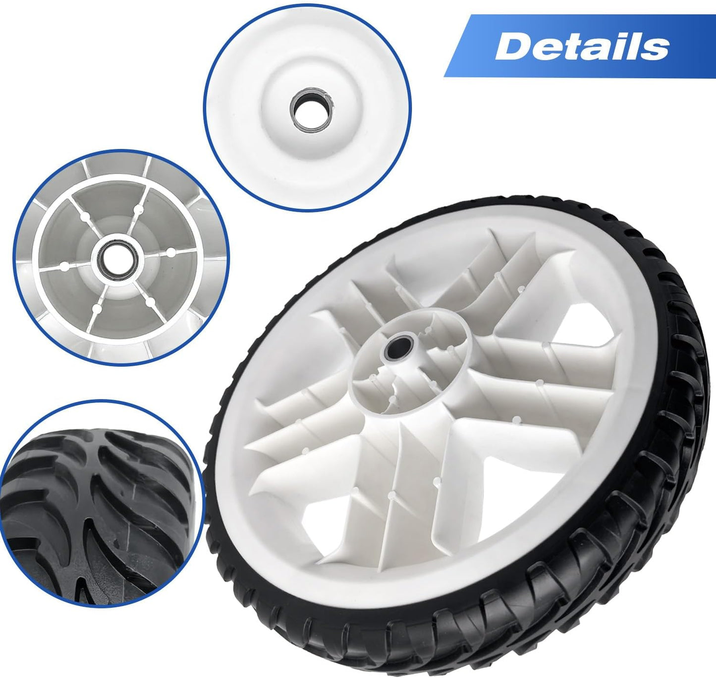 Juego de 2 ruedas motrices 28 cm para cortacésped Toro 137-4837 / 115-2885