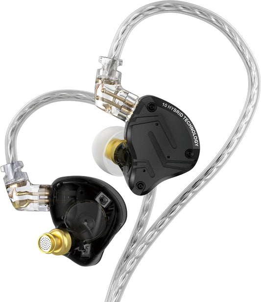In ears KZ ZS10 Pro X de 10 drivers para monitoreo en vivo y Studio. 4BA 1DD KZ
