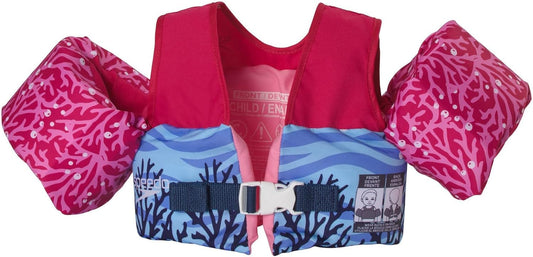 Chaleco flotador para niña de 15-25 kilos, color rosa. Speedo
