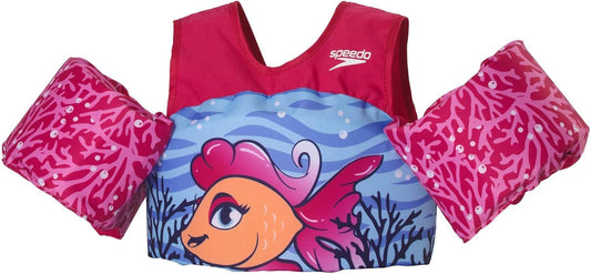 Chaleco flotador para niña de 15-25 kilos, color rosa. Speedo