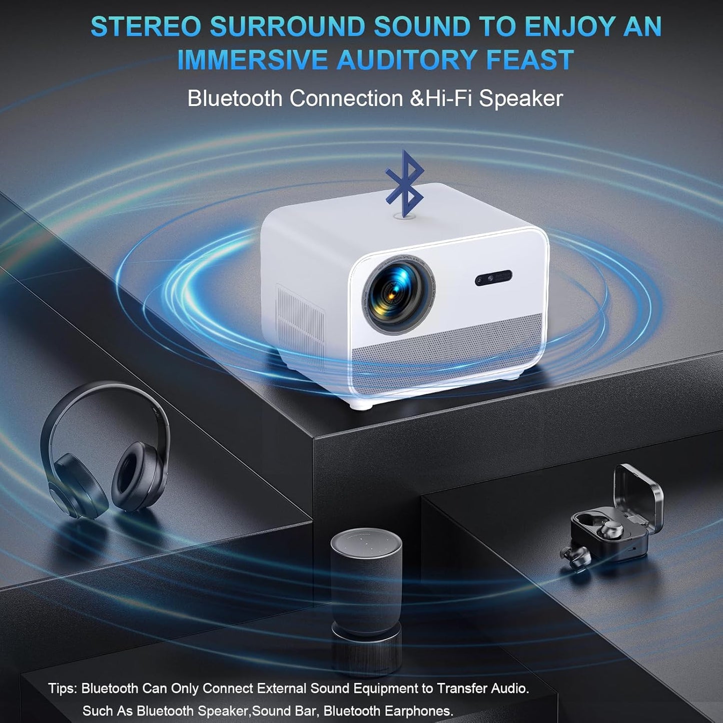 Proyector FunFlix A1 — 1080p, 800 ANSI, WiFi y Bluetooth