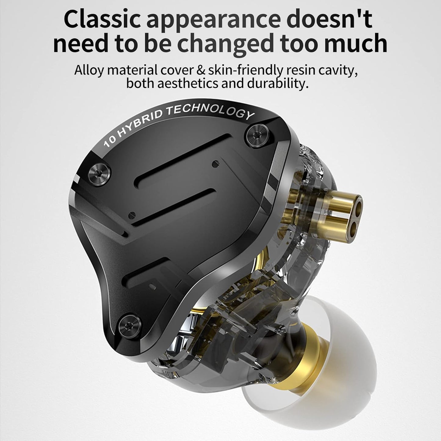 In ears KZ ZS10 Pro X de 10 drivers para monitoreo en vivo y Studio. 4BA 1DD KZ
