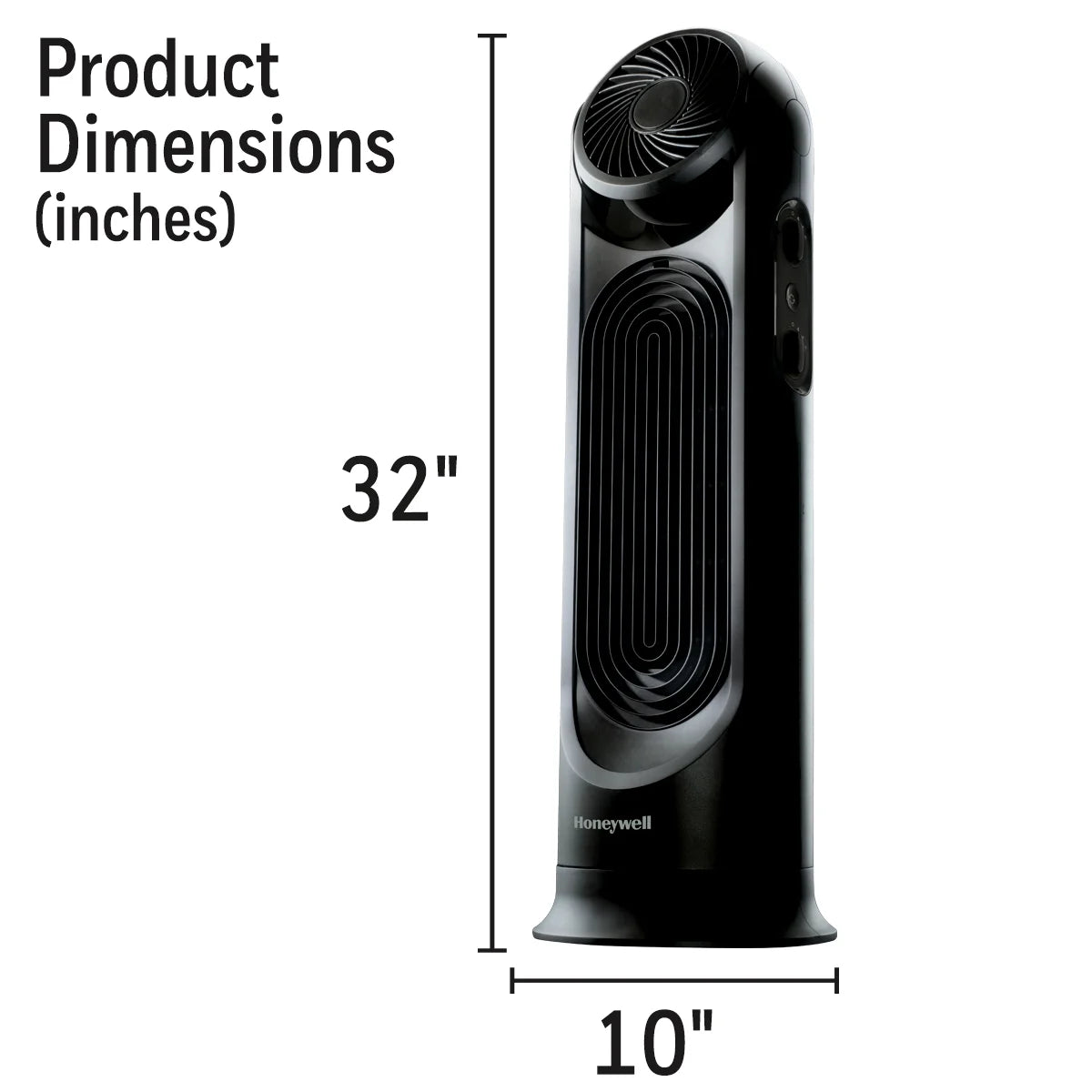 Ventilador de torre 2 en 1 de 81.2cms, oscilante, con controles independientes. Honeywell Turbo Force 2 in 1