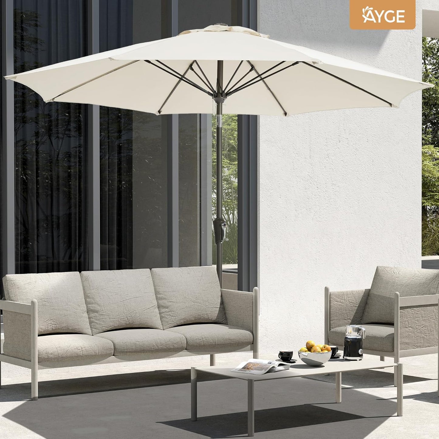Sombrilla de 2.7 metros para Patio – Estructura Resistente y Protección UV