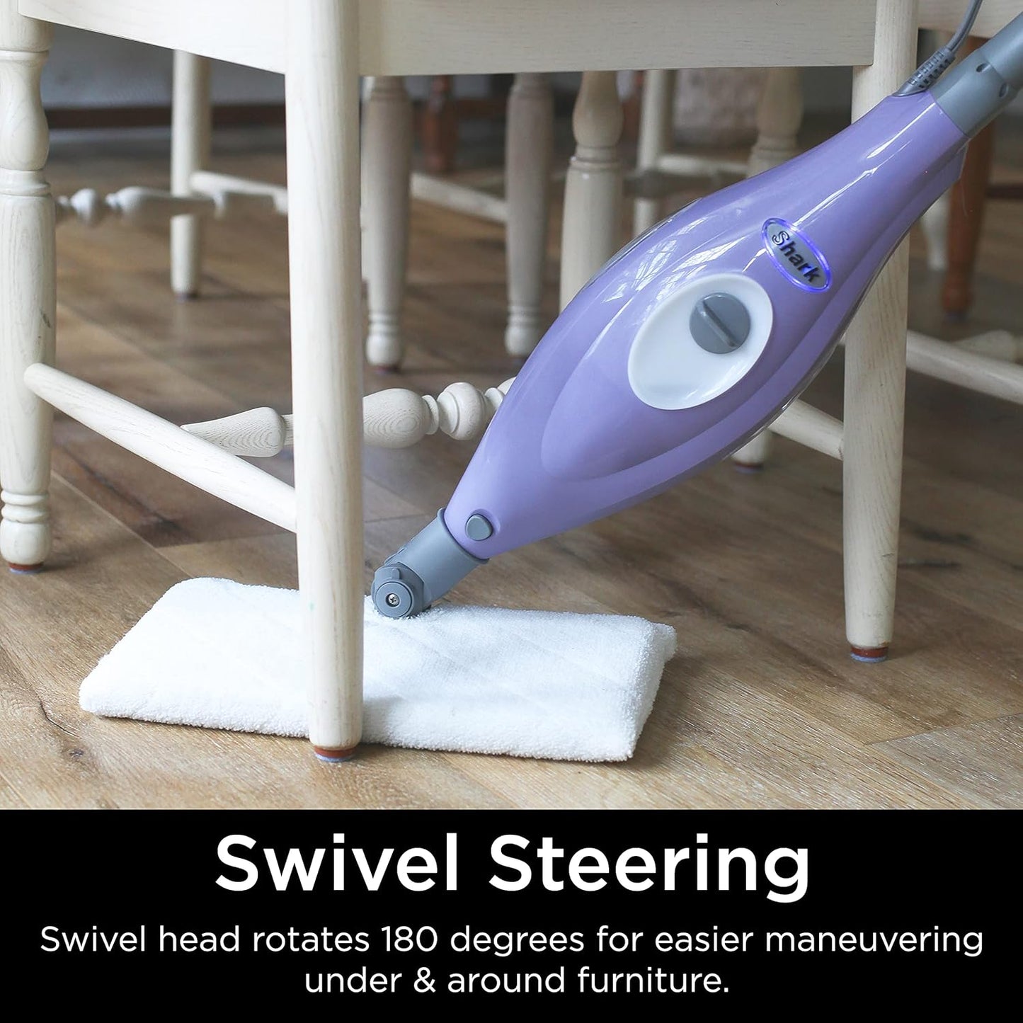 Trapeador a vapor con almohadillas lavables. Shark Steam Pocket Mop