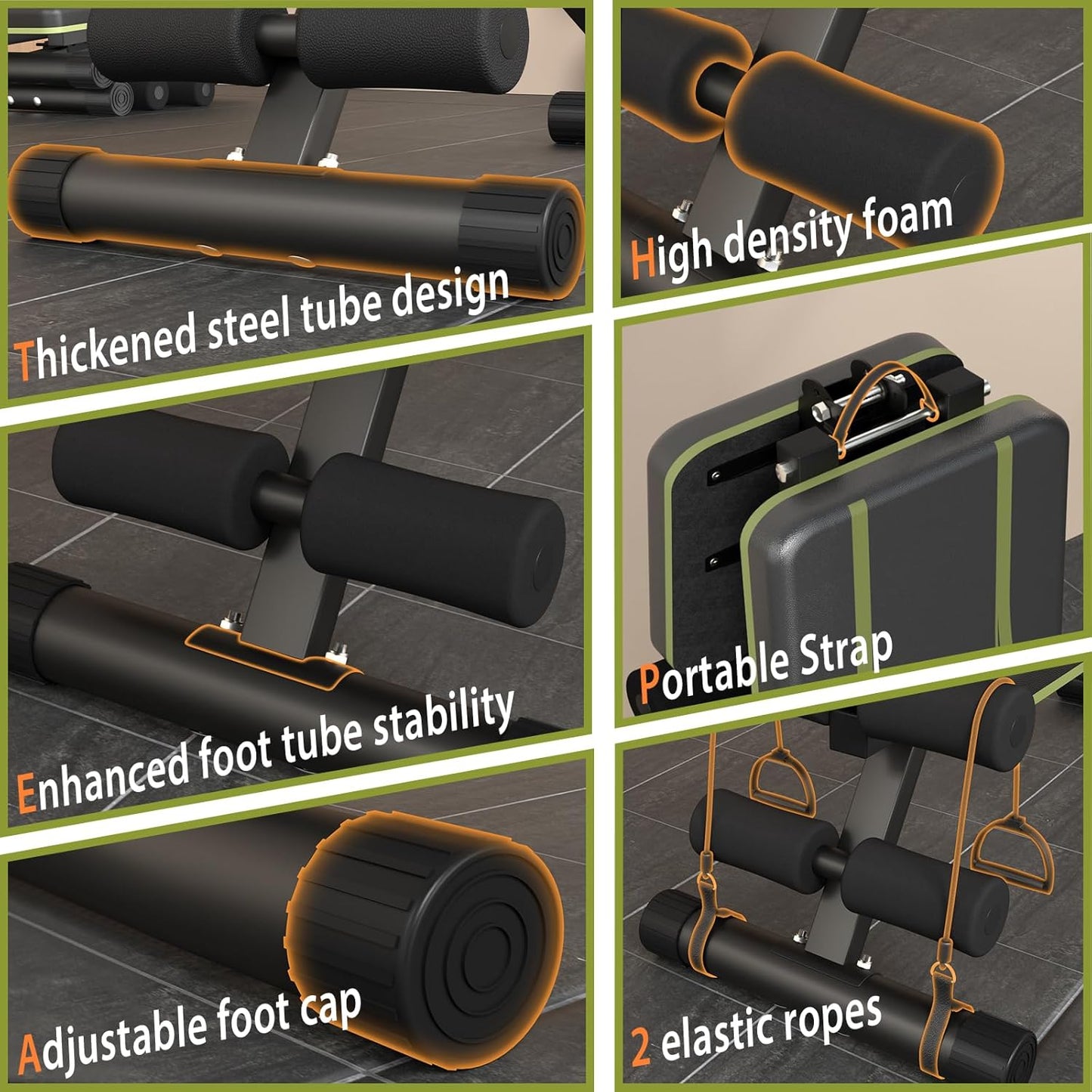 Banco de pesas ajustable plegable modelo “Kunel Adjustable Weight Bench”
