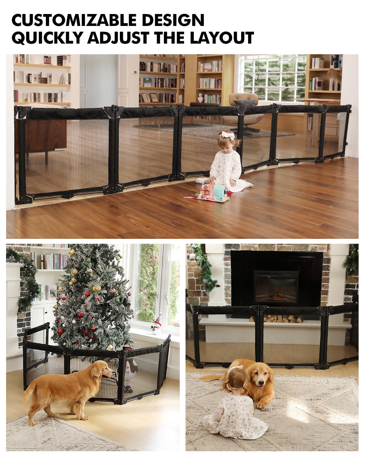 Corral/Baranda de seguridad modular para bebes ò mascotas, plegable