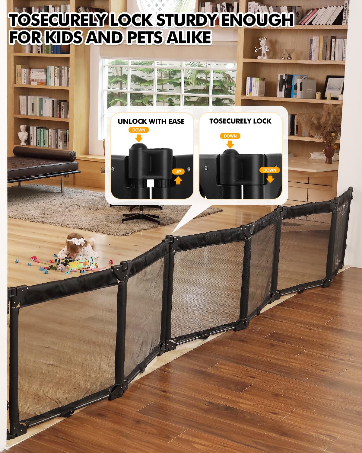 Corral/Baranda de seguridad modular para bebes ò mascotas, plegable