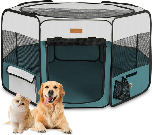 Corral plegable portátil para mascotas tamaño XL 120 × 60 × 60 cm – Akinerri