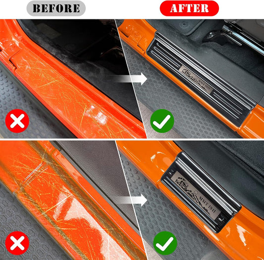 Protectores de entrada de puerta de acero inóxidable, Jeep Wrangler JL JLU 2018-2025 y Gladiator JT 2020-2025