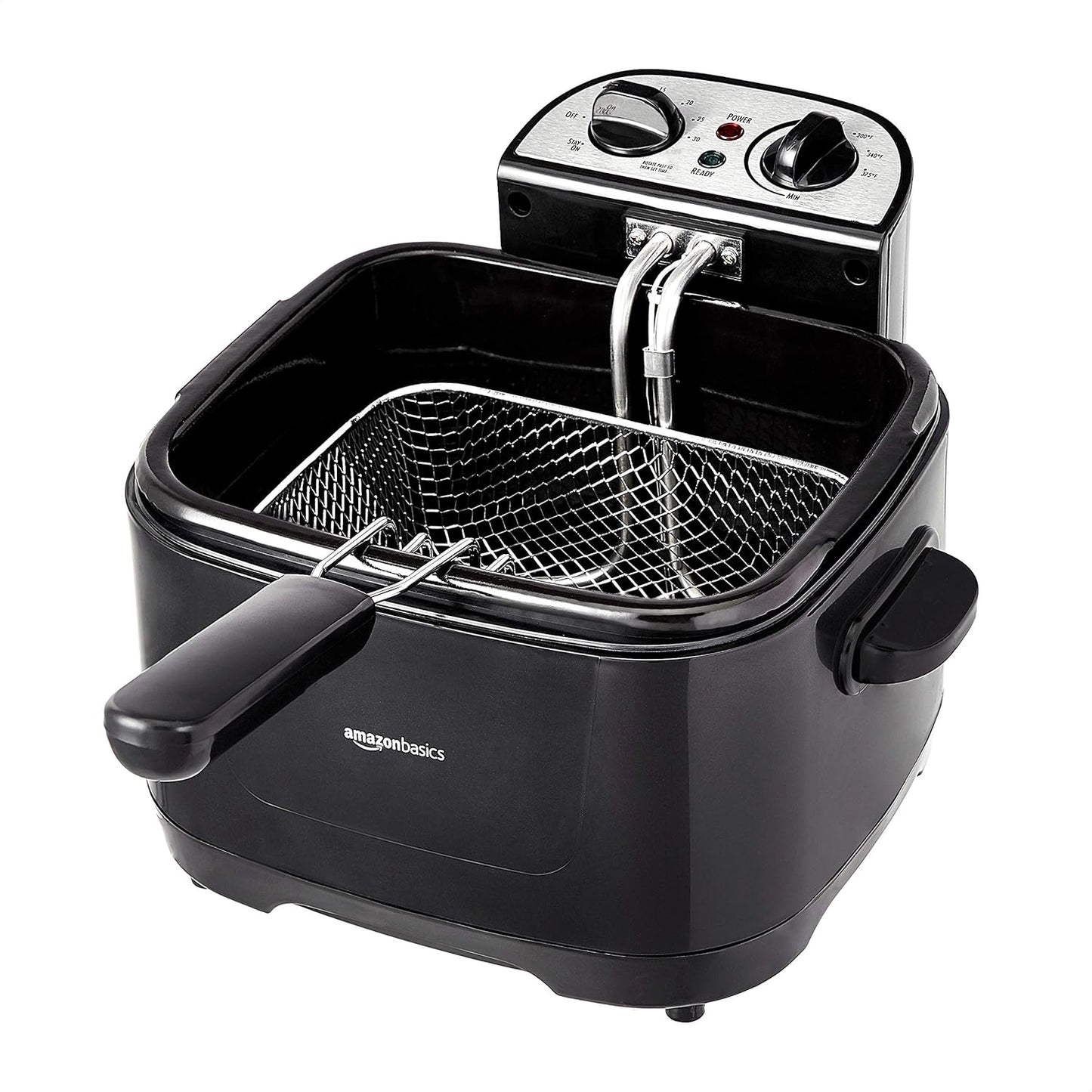 Freidora de aceire eléctrica de 2.0 L con termostato ajustable y temporizador – Amazon Basics