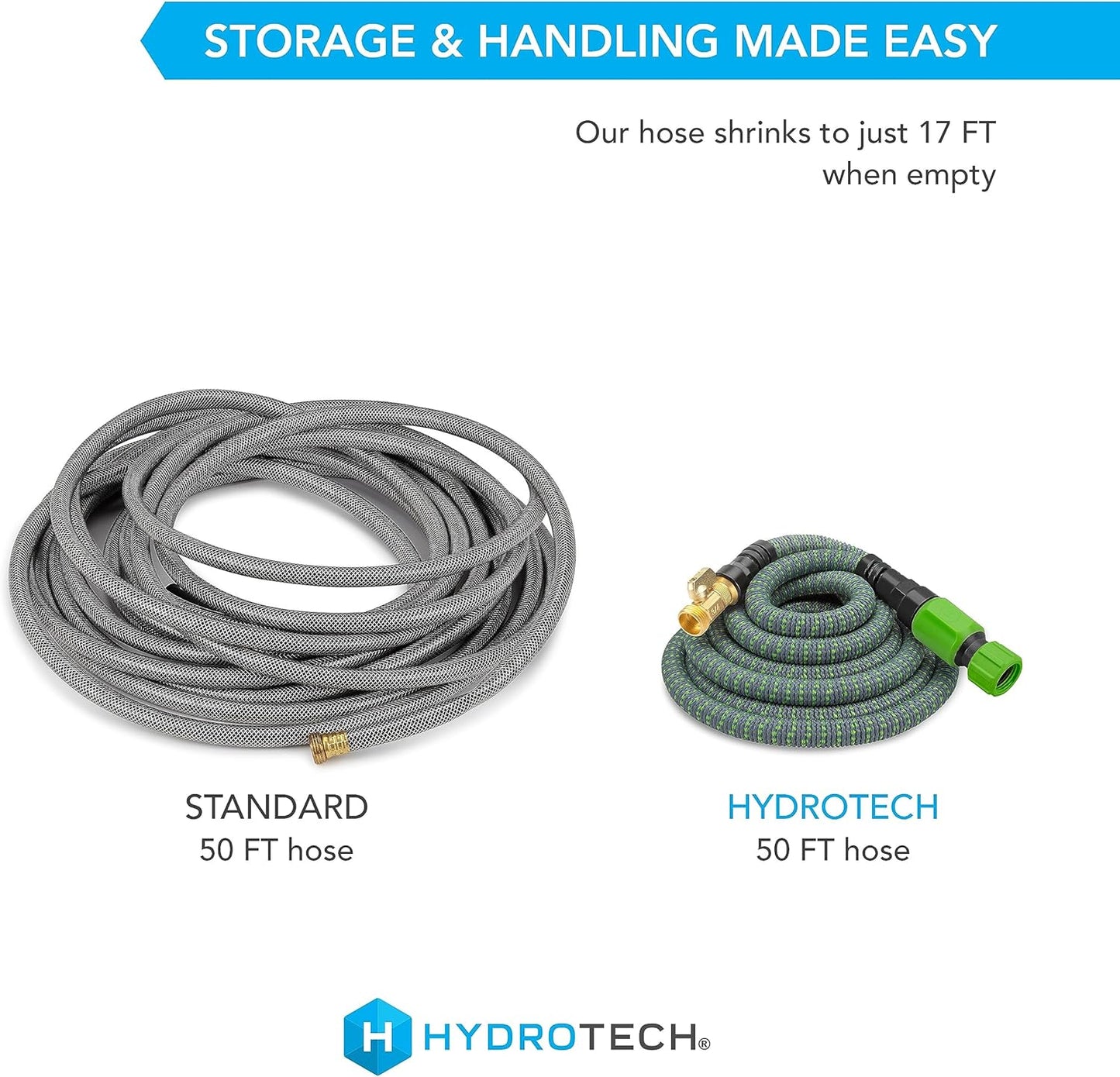 Manguera de agua expandible de 15.2 metros (50pies). HYDROTECH
