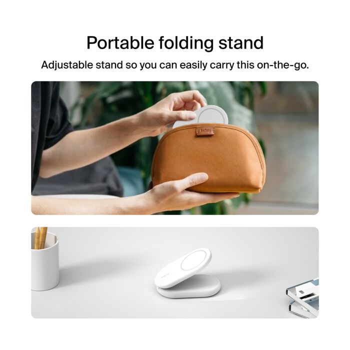 Cargador inalambrico Belkin con BoostCharge 2 en 1, de 15W, Qi2 y MagSafe. Belkin