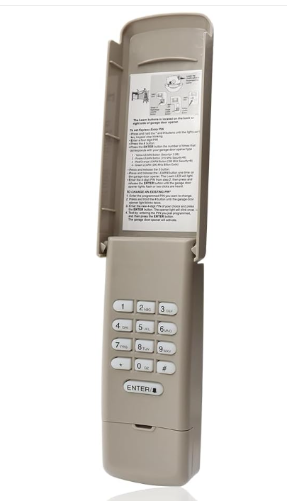 Teclado inálambrico para portones, universal, trabaja con la mayoría de marcas reconocidas