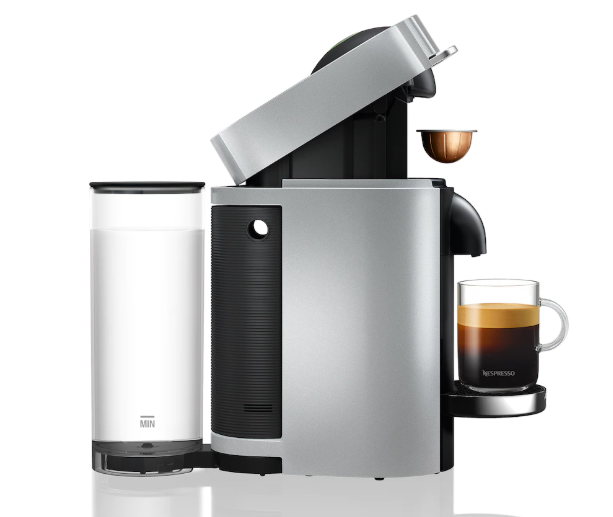 Máquina de café y expreso, Nespresso VertuoPlus por De'Longhi, disponible en gris y negro