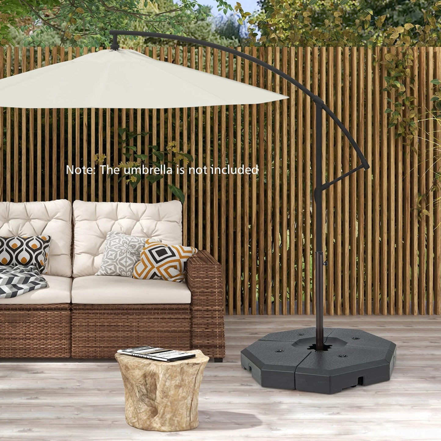 Set de 4 pesos para sombrilla de patio offset de hasta 100kg. – Costway