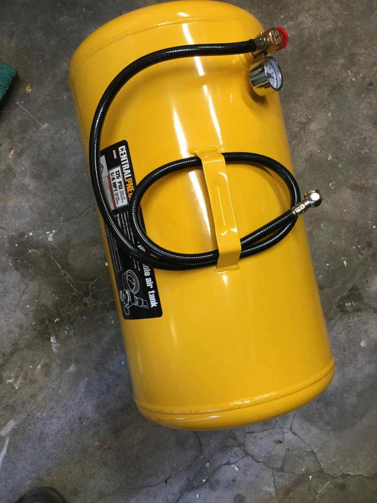 Tanque de Aire Portátil de 11 gal (≈42 L) Almacenamiento y Suministro de Aire Comprimido. CENTRAL PNEUMATIC