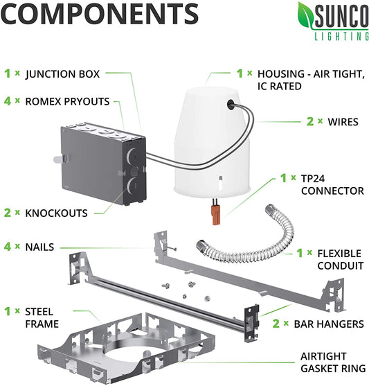 Carcasa para iluminación LED empotrada.