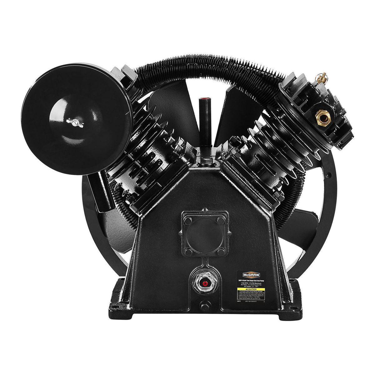 Bomba de Compresor de Aire  Industrtrial de 5 HP – 2 Etapas, 175 PSI. McGraw