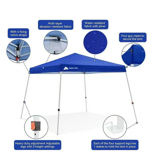 Toldo de armado instantaneo de 64 pies cuadrados de sombra (3m x 3m) Ozark Trail
