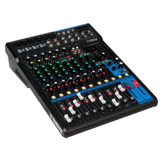 Mixer/Mexcladora de audio de 12 canales con faders, USB y efectos SPX. Yamaha MG12XU