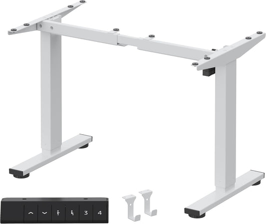 Marco electrico para escritorio con altura ajustable, color blanco FlexiSpot
