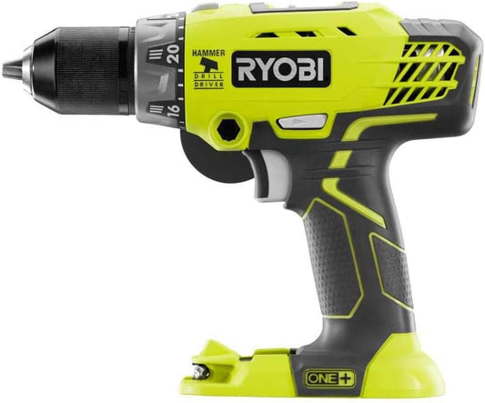 Taladro inàlambrico con modo percutor, de 18V (solo herramienta, no incluye bateria). Ryobi One+
