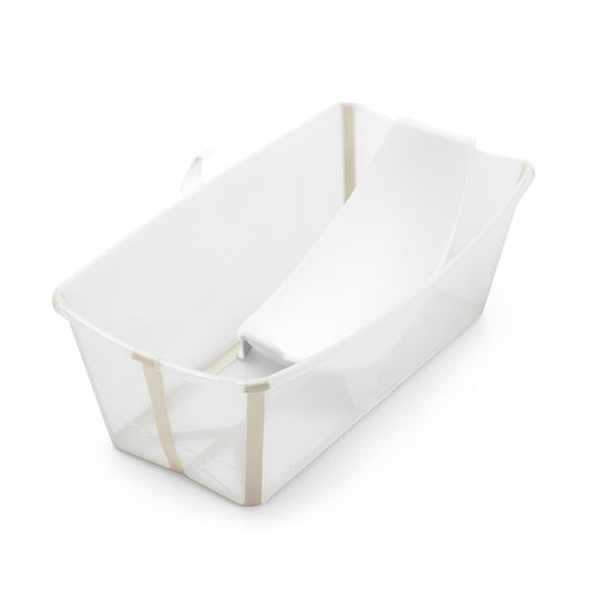 Bañera Plegable Stokke Flexi + Soporte para Bebé – Sandy Beige