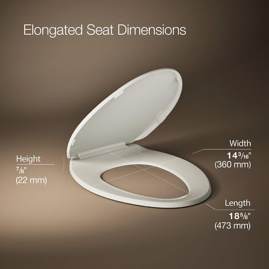 Asiento para inodoro  Elongado KOHLER Brevia con Liberación Rápida K-4774